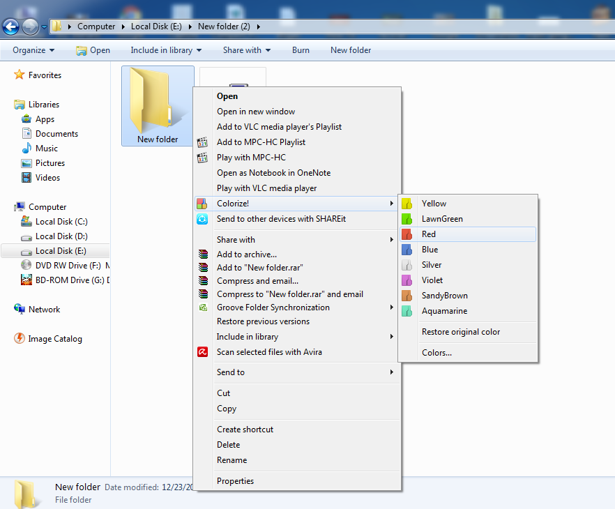 Change the Colour of a Folder In Windows