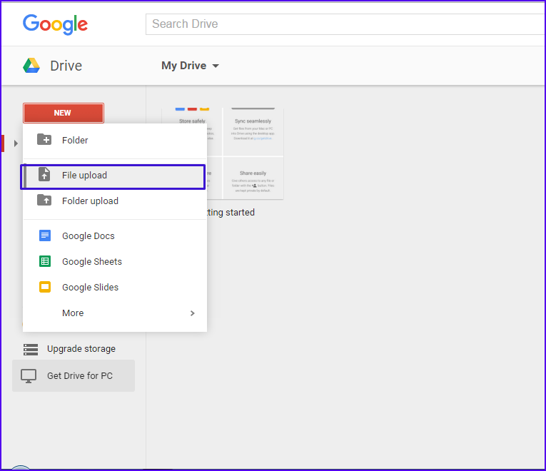 what is google drive through email