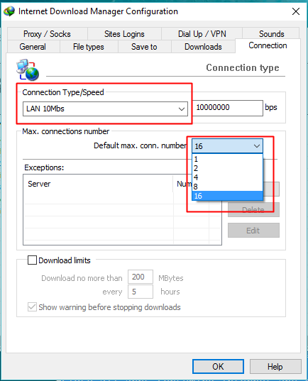 how to increase the ing speed of idm