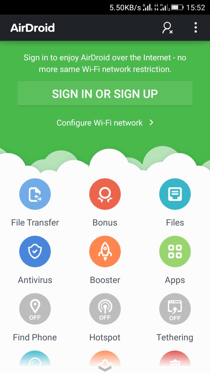 Tap on 'Configure WiFi Network'