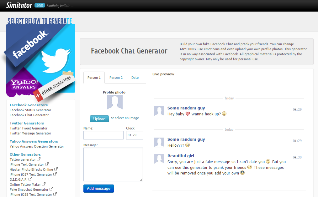 How To Create Fake Facebook Conversation Online - 57