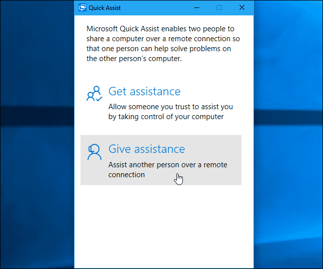 install quick assist windows 10