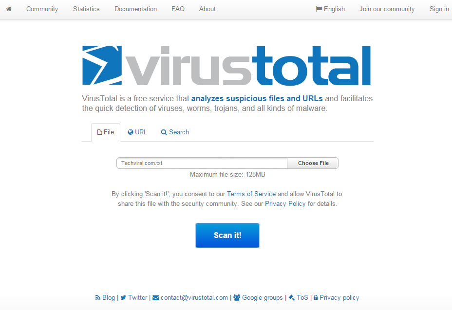  Scan Files & Url Without Any Antivirus Installed