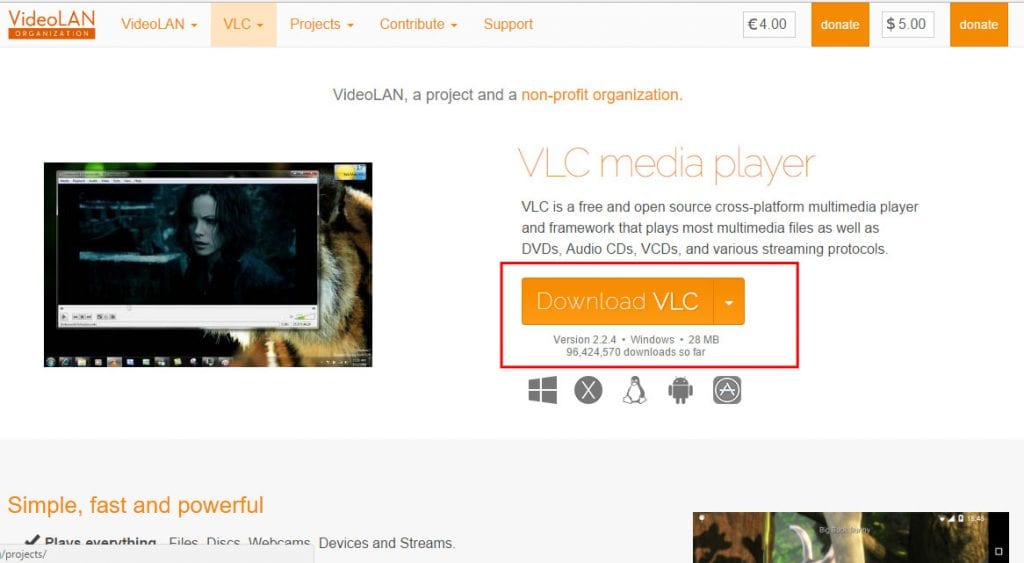open VLC Media Player