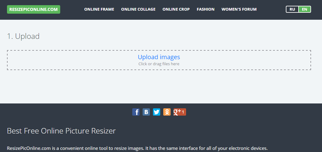 online image resizer for larger image