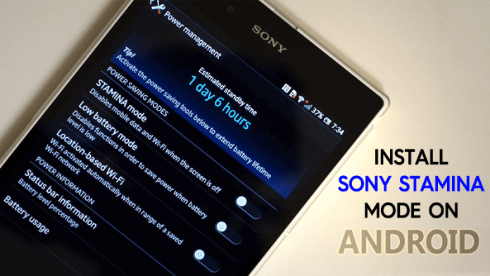 How to Install Sony Stamina Mode On All Android Devices