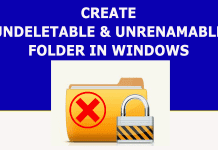 Create Undeletable And Unrenamable Folder In Windows