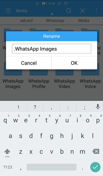 Hide Whatsapp Images