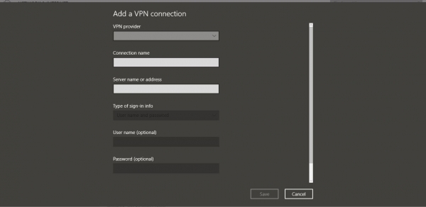 Add a VPN connection