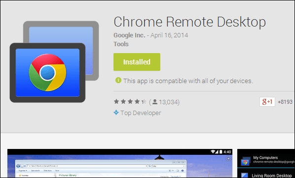 google chrome remote desktop