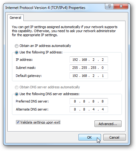 Using Network Setting