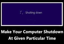 How To Make Your Computer Shutdown At Given Particular Time