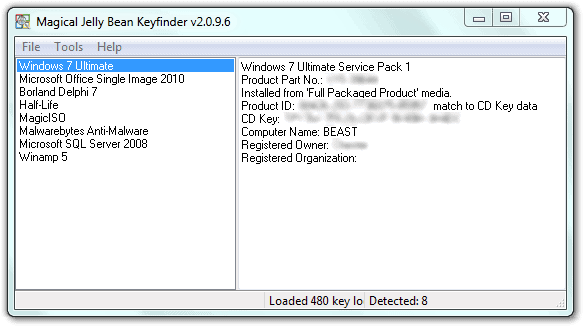 Key finder Software