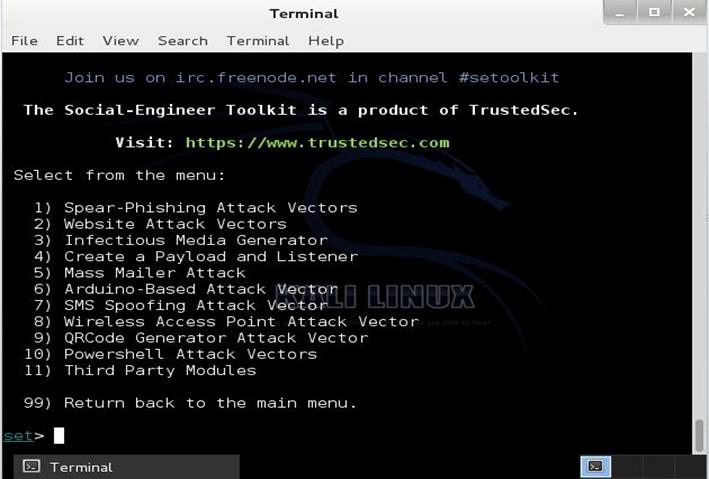 metasploit social engineering toolkit