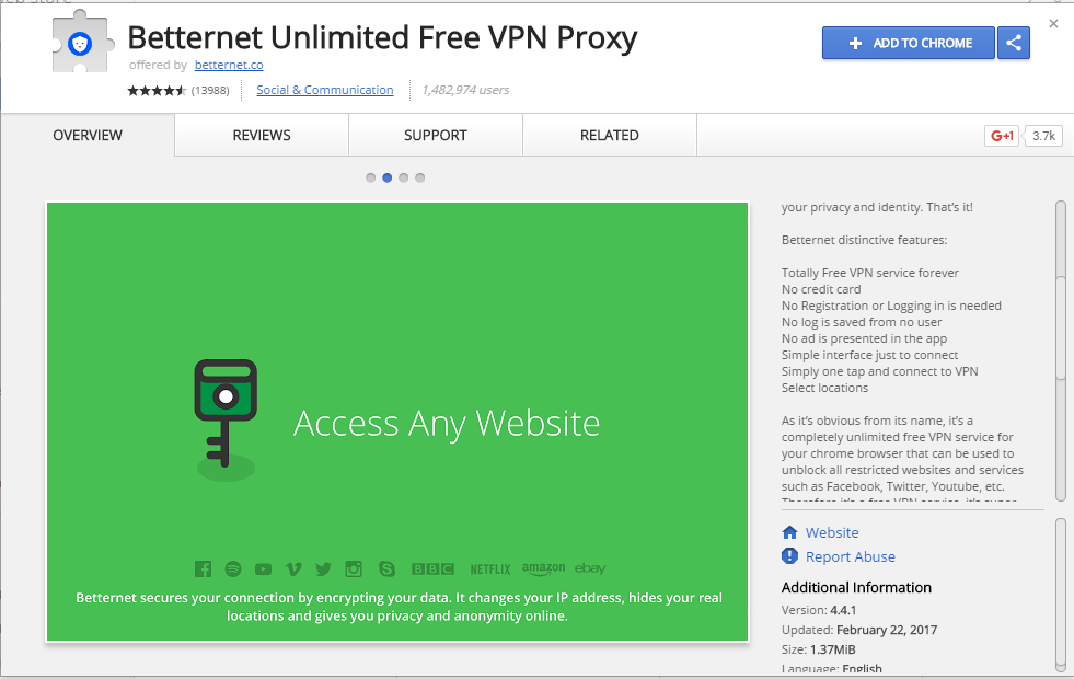 best vpn betternet