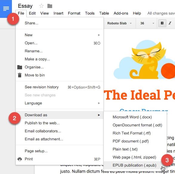 Vytvářejte e-knihy pomocí Dokumentů Google