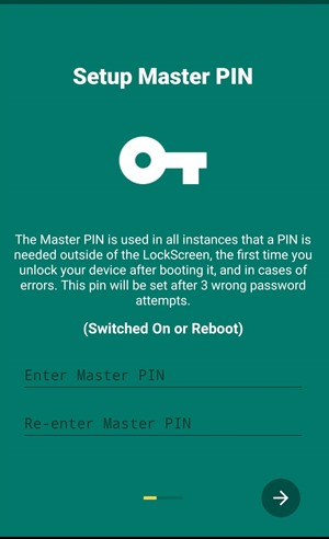master PIN