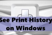 See Print History On Windows