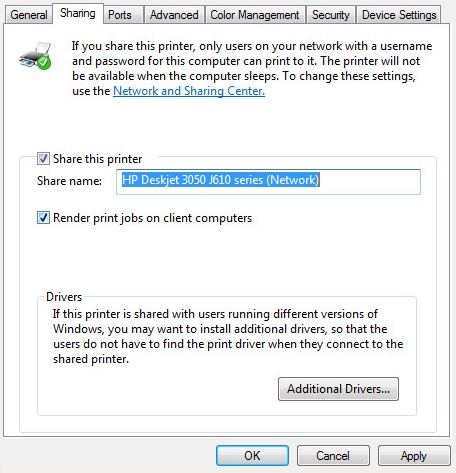 printer connected to mac with windows 10