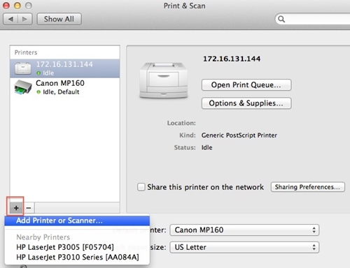 How to Print to a Windows Connected Printer from MAC - 81