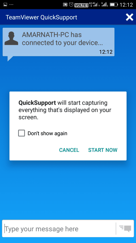 teamviewer quicksupport pc