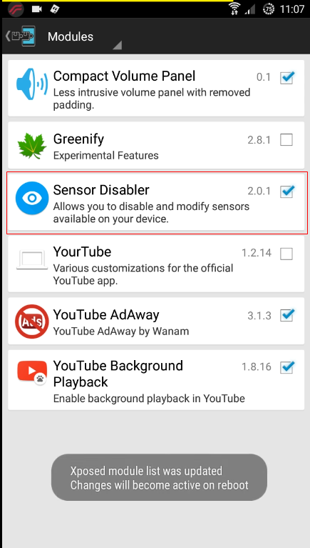 Disable And Modify Working Of Any Sensors