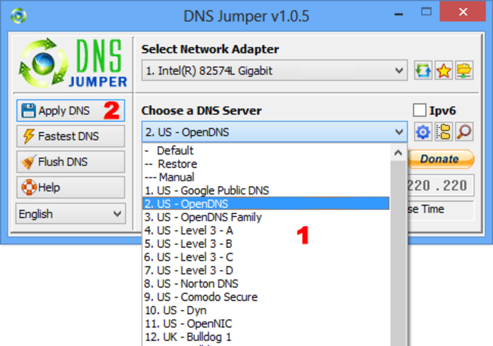 Using DNS Jumper