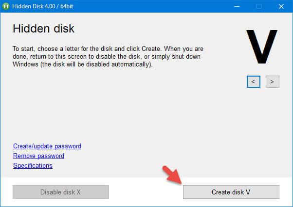 Click on 'Create Disk' button
