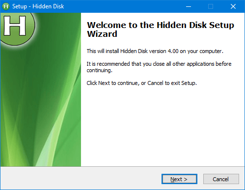 Install Hidden Disk
