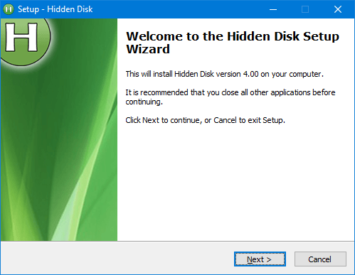 Installera Hidden Disk