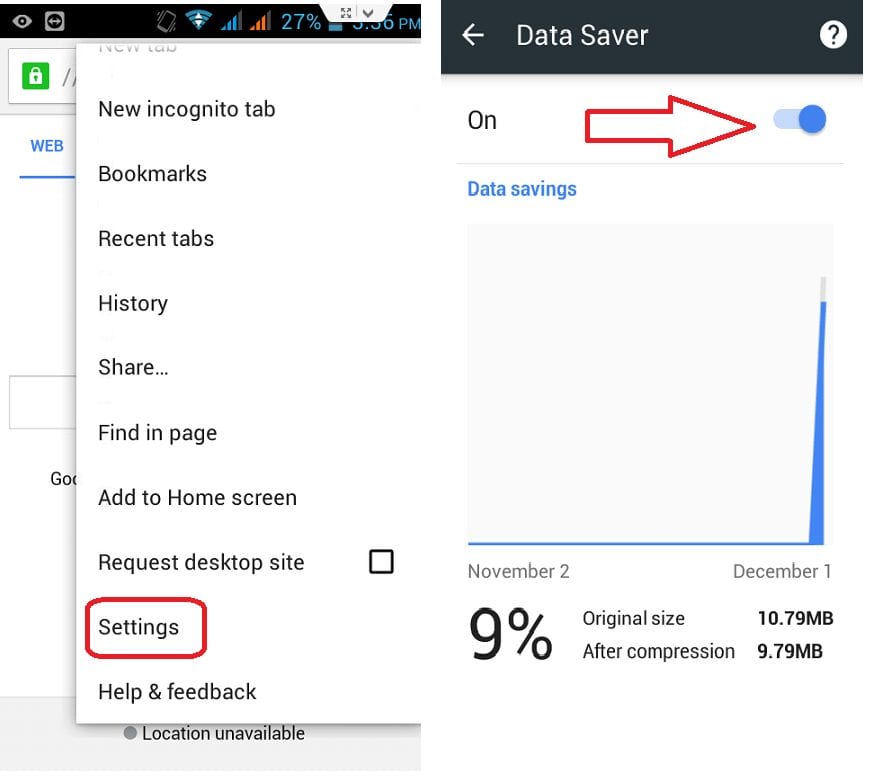 Enable Data Saver On Android