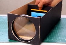 How To Build a Smartphone Projector From An Old Shoebox