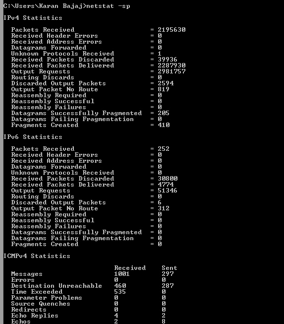 Příkazy Netstat pro monitorování sítě v systému Windows