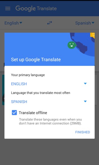Set up Google Translate