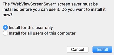 Proměňte web na spořič obrazovky pro váš Mac