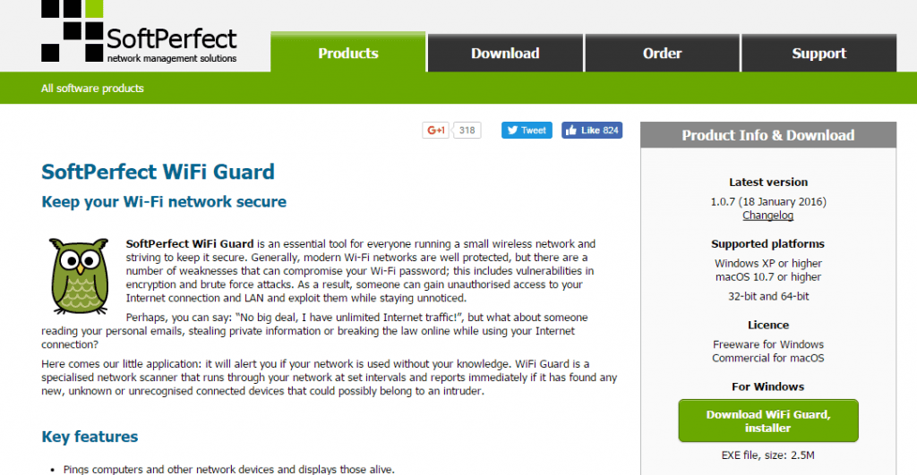 download softperfect wifi guard