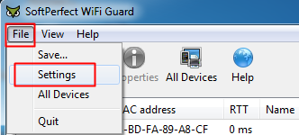 cara menggunakan softperfect wifi guard