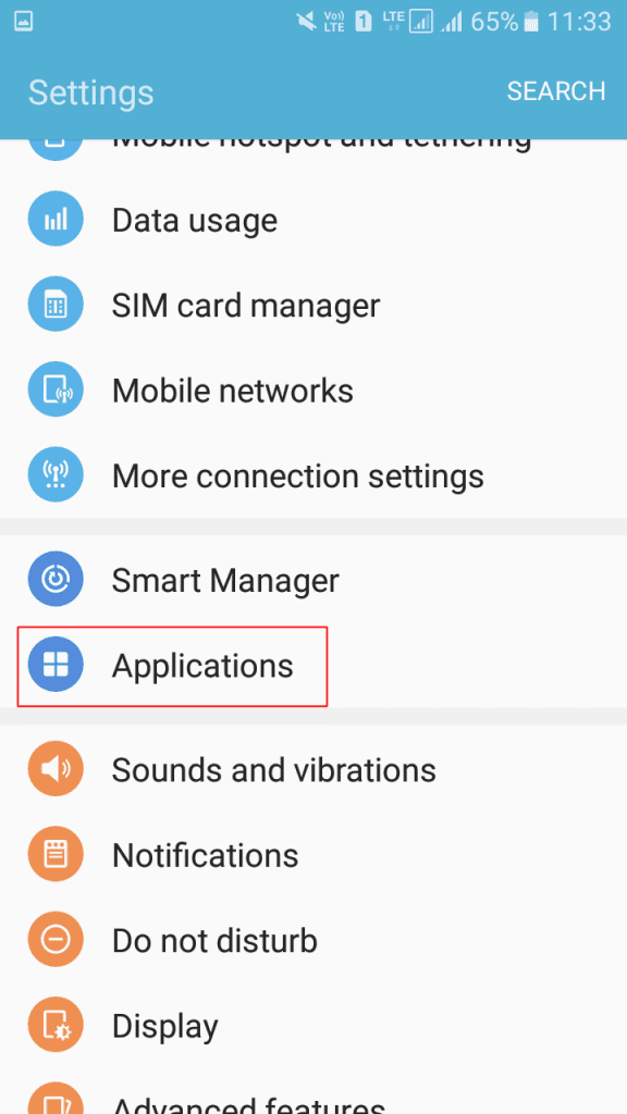 Using Android Settings