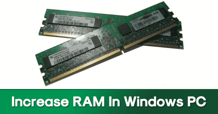 A RAM növelése Windows PC-n HDD-terület használatával