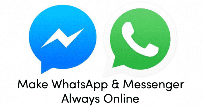 How To Stay Online All Time In WhatsApp and FB Messenger
