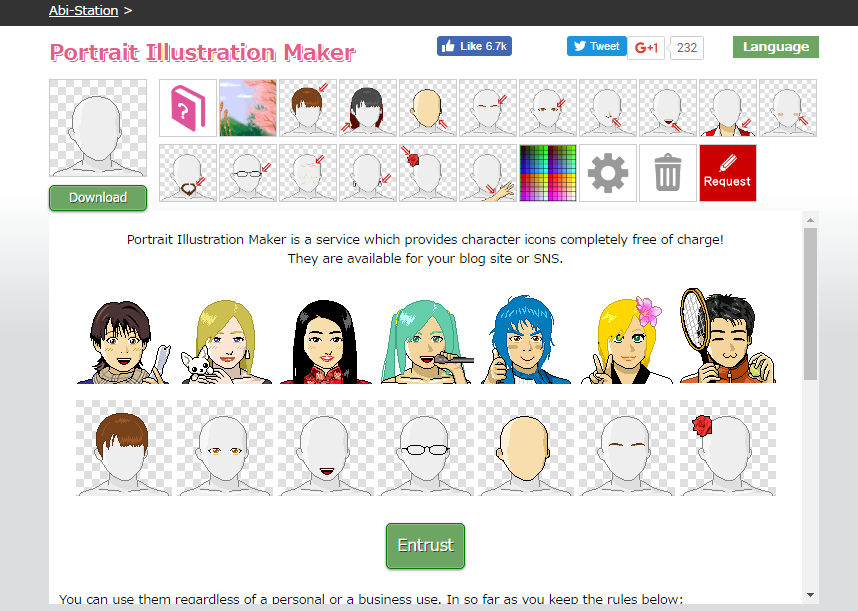 create a cartoon character online