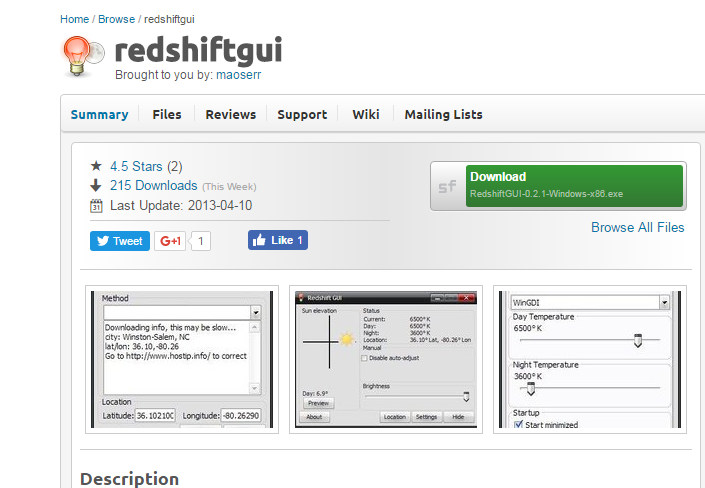 Using RedshiftGui