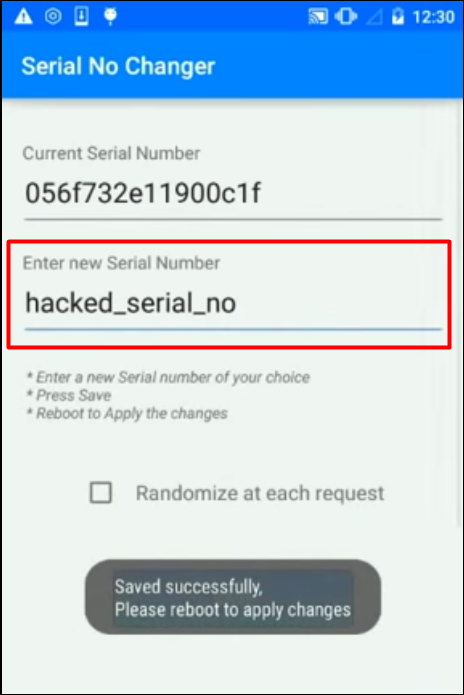 How To Change Serial Number Of Your Android