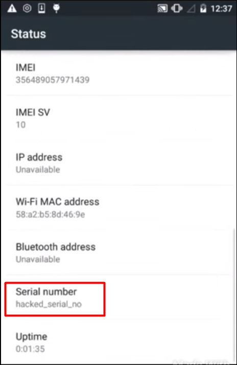 adb change serial number android