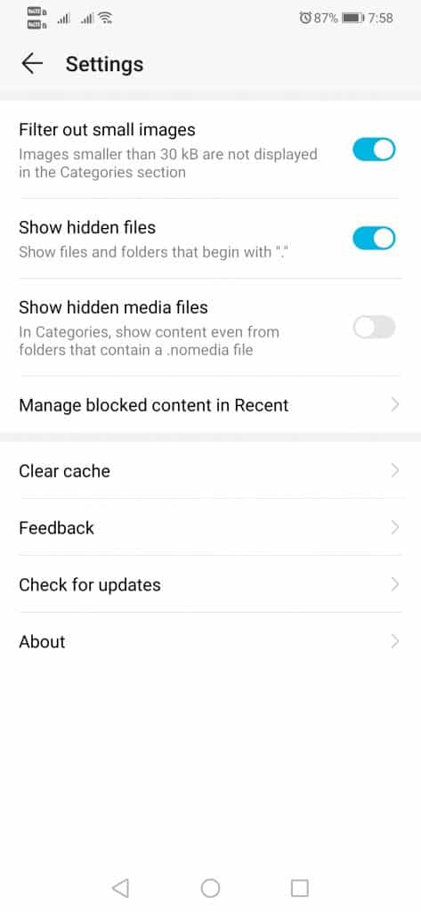 hidden folder android