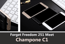 Champone C1: Fingerprint Scanner, 2GB RAM, 4G LTE at Rs 501