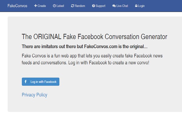 Fake Facebook Conversation