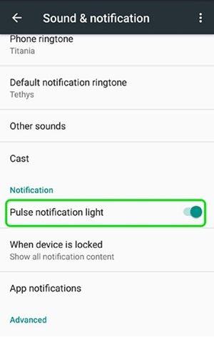Pulse notification light