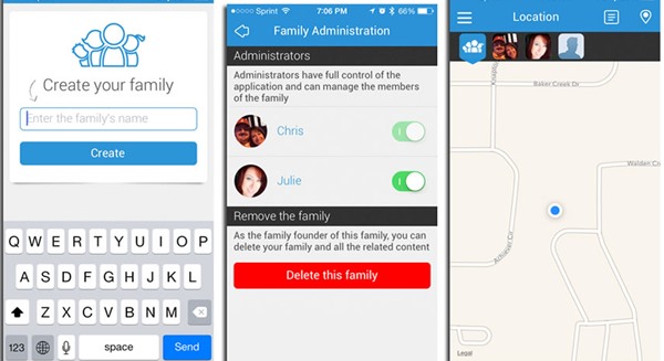 Aplikace pro správu rodiny pro smartphone