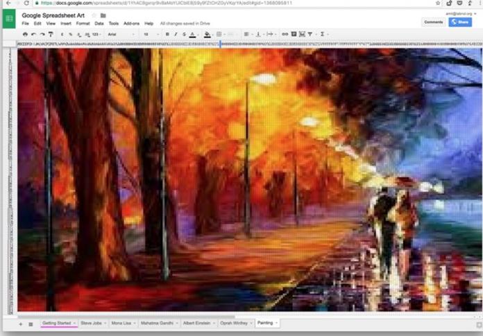 Make Pixel Paintings with Google Spreadsheets